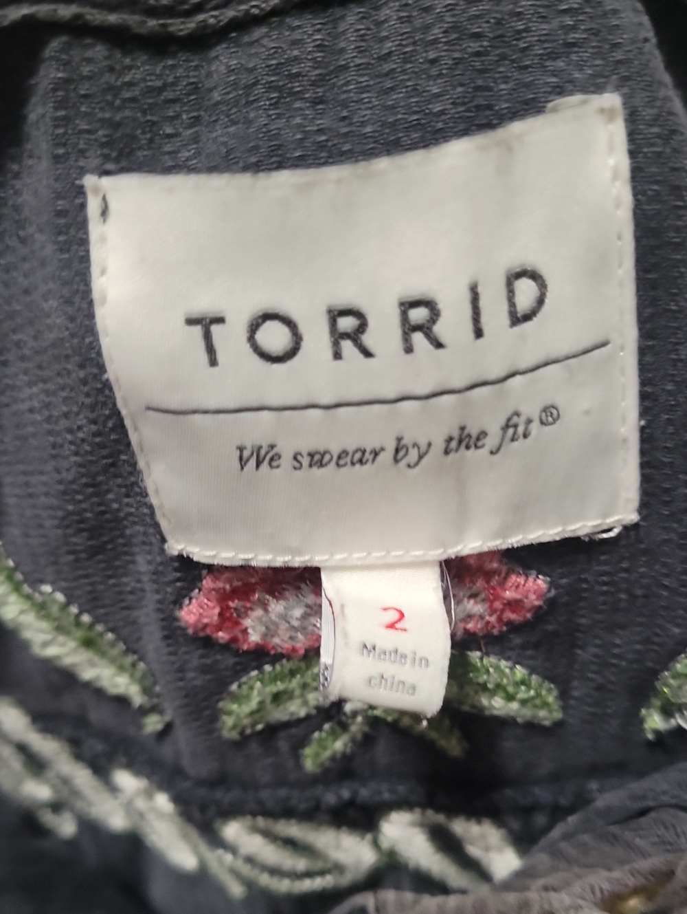 Torrid Black Property Of No One Embroidered Twill Utility Jacket Plus Size 2 - Picture 3 of 3